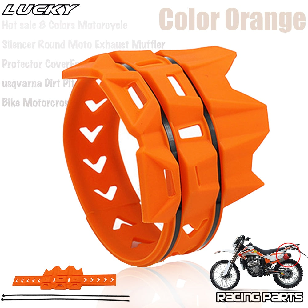 Universal Exhaust Protection Cover Motorcycle Exhaust Muffler Silencer Protector Guard For KTM SX EXC Motocross Dirt Pit Bike