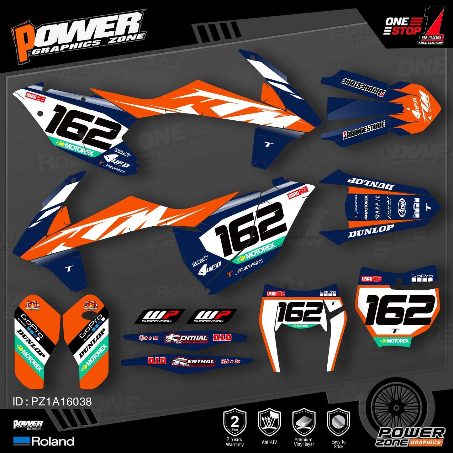 Stickere Kit pentru KTM SX SXF MX 16-18  EXC XCW Enduro 17-19 125 to 500cc