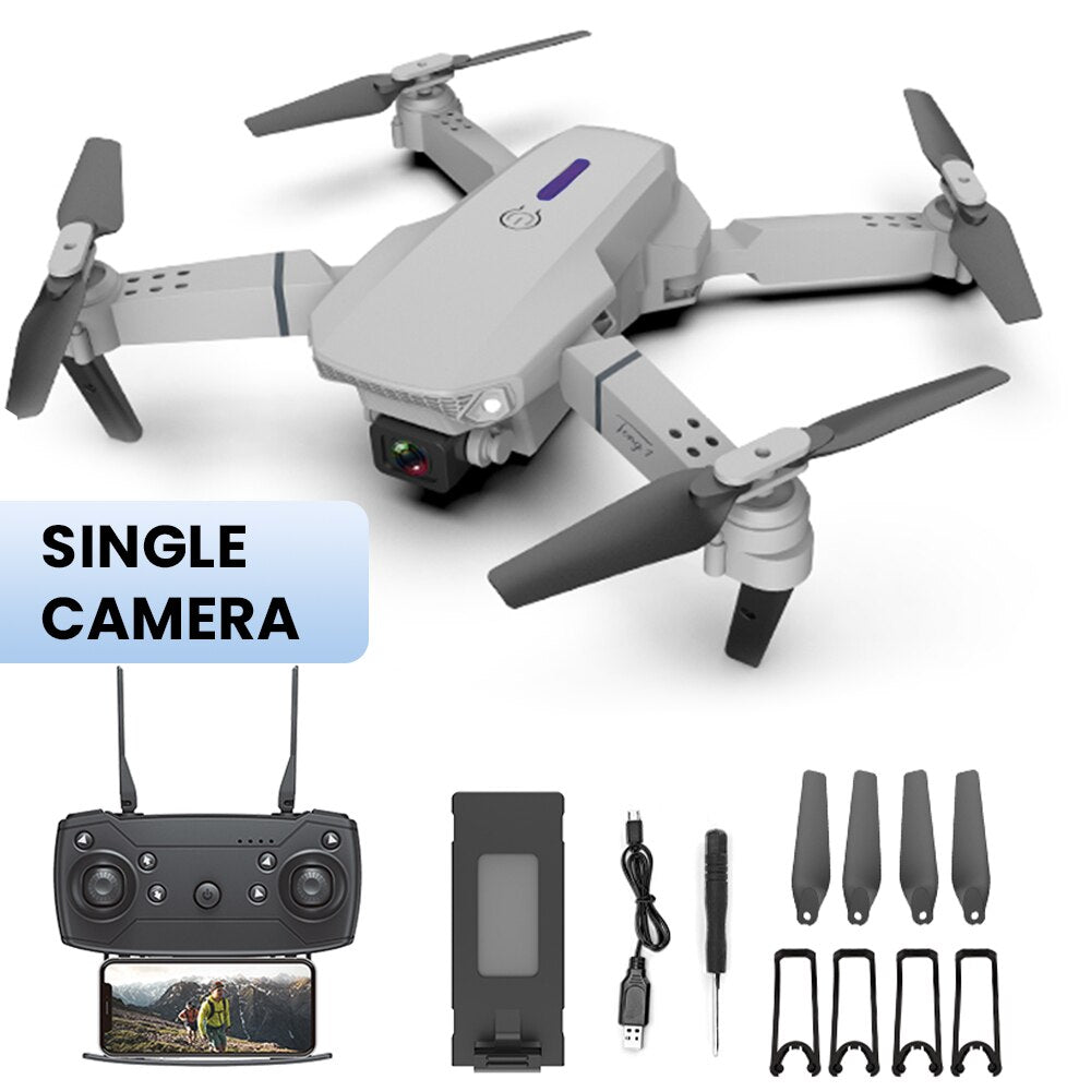 Drones with Camera 4k HD UAV Aerial Photography Dual Camera Folding Aircraft E88 Remote Control Fixed Height Quadcopter