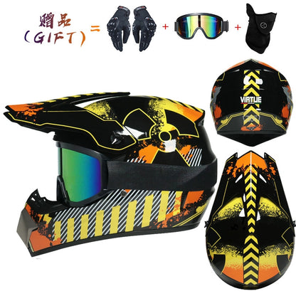 Send 3 pieces gift motorcycle helmet children off-road helmet bike downhill AM DH cross helmet capacete motocross casco